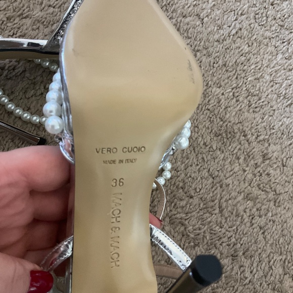 MACH & MACH Diamond of Elizabeth Embellished PVC Patent-Leather Heels - Picture 10 of 10